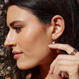 Earrings - Prosperity Pearl Hoop Gold