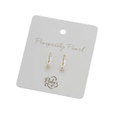 Earrings - Prosperity Pearl Hoop Gold