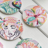 Ceramic Coaster - Talulah Floral Swirl