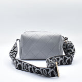 Diamond Stitch Crossbody Bag - Silver