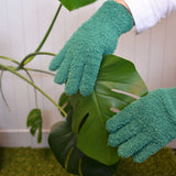 Sprout Microfibre Leaf Cleaning Gloves - Green