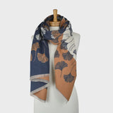 Reversible Multi Gingko Scarf - Denim