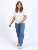Foxwood Blair Short Sleeve Knit - Vintage White