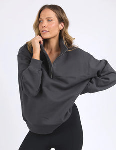 Foxwood College Zip Crew - Charcoal