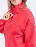 Foxwood College Zip Crew - Red