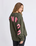 Foxwood Interval Crew - Dark Khaki / Coral