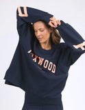 Foxwood Interval Crew - Navy/Peach