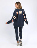 Foxwood Interval Crew - Navy/Peach