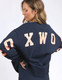 Foxwood Interval Crew - Navy/Peach