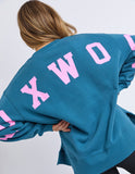 Foxwood Interval Crew - Ocean W Neon Pink