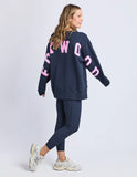 Foxwood Interval Crew - Navy/Neon Pink
