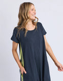 Foxwood Recovery Dress - Navy / Neon Lemon