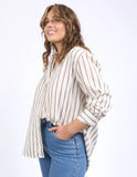 Foxwood Walter Stripe Shirt - Vintage White