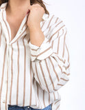 Foxwood Walter Stripe Shirt - Vintage White