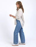 Foxwood Walter Stripe Shirt - Vintage White
