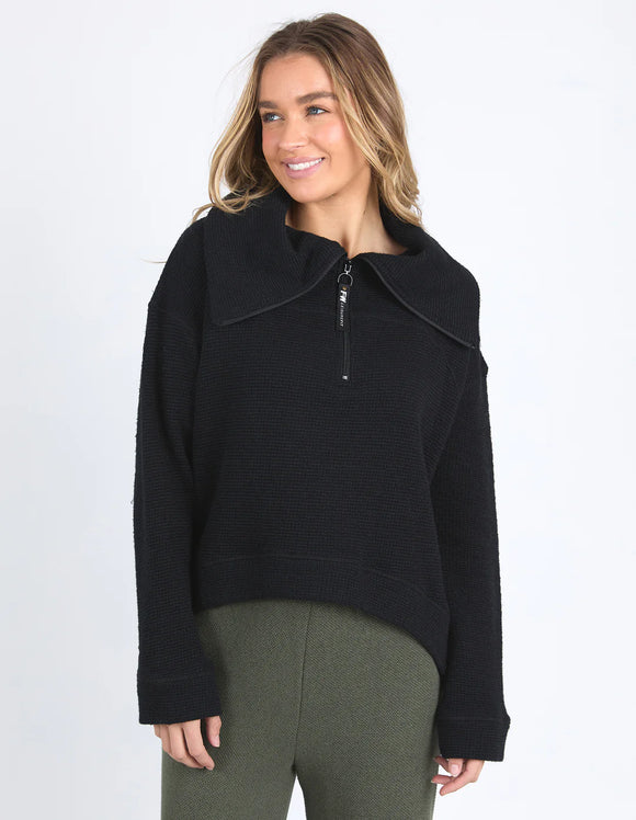 Foxwood Huntsville Zip Crew - Black