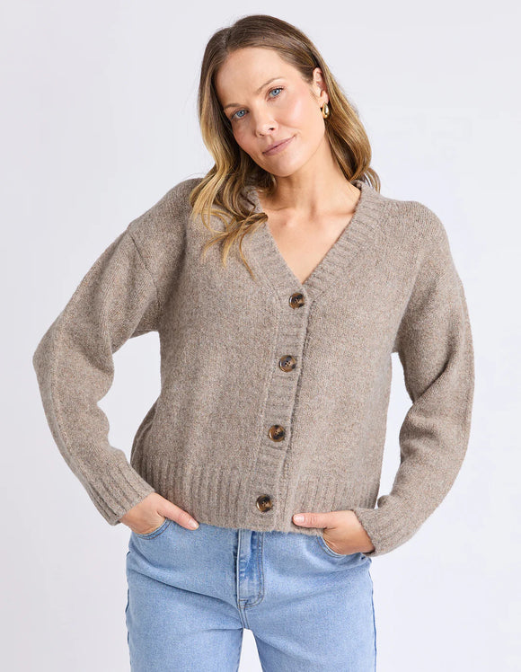 Foxwood Jensen Button Cardi - Mushroom