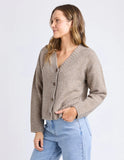 Foxwood Jensen Button Cardi - Mushroom