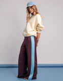 Foxwood Juno Pant - Coffee/Light Blue