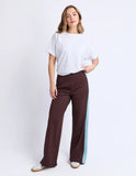 Foxwood Juno Pant - Coffee/Light Blue