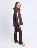 Foxwood Knit Collar Crew - Coffee