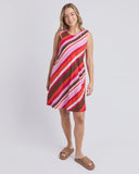 Foxwood Guava Stripe Dress - Guava