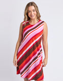 Foxwood Guava Stripe Dress - Guava
