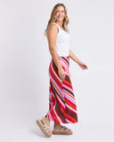 Foxwood Guava Stripe Skirt - Guava