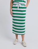 Foxwood Tallow Skirt - White & Green Stripe
