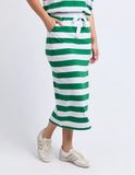 Foxwood Tallow Skirt - White & Green Stripe