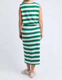 Foxwood Tallow Skirt - White & Green Stripe