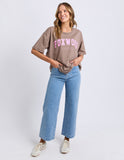 Foxwood Interval Tee - Brown/Pink