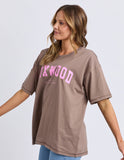 Foxwood Interval Tee - Brown/Pink