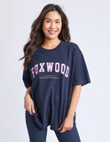 Foxwood Interval Tee - Navy / Neon Pink