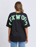 Foxwood Interval Tee - Washed Black/ Green