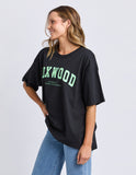 Foxwood Interval Tee - Washed Black/ Green