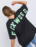 Foxwood Interval Tee - Washed Black/ Green
