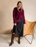 Foxwood Kenny Button Cardi - Wine