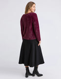 Foxwood Kenny Button Cardi - Wine