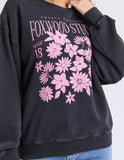 Foxwood Floret Crew - Black