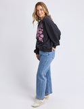 Foxwood Floret Crew - Black