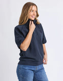 Foxwood Piped Zip Crew - Navy