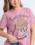 Foxwood Bandit Tee - Rosewood Pink