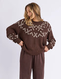Foxwood Polar Knit Crew - Coffee