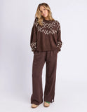 Foxwood Polar Knit Crew - Coffee