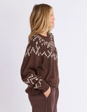 Foxwood Polar Knit Crew - Coffee