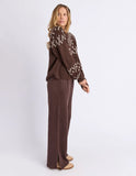 Foxwood Polar Knit Crew - Coffee