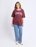 Foxwood Intention Contrast Tee - Port