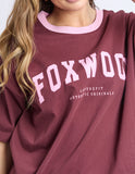 Foxwood Intention Contrast Tee - Port