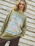 Foxwood Lucky Serpant L/S Tee - Lime